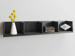Prateleira de parede Honsa Preto A. 15 x L. 97 x P. 17 cm