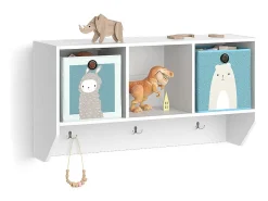 Prateleira de parede para o quarto das crianças branco 31x107.2x56 luigi