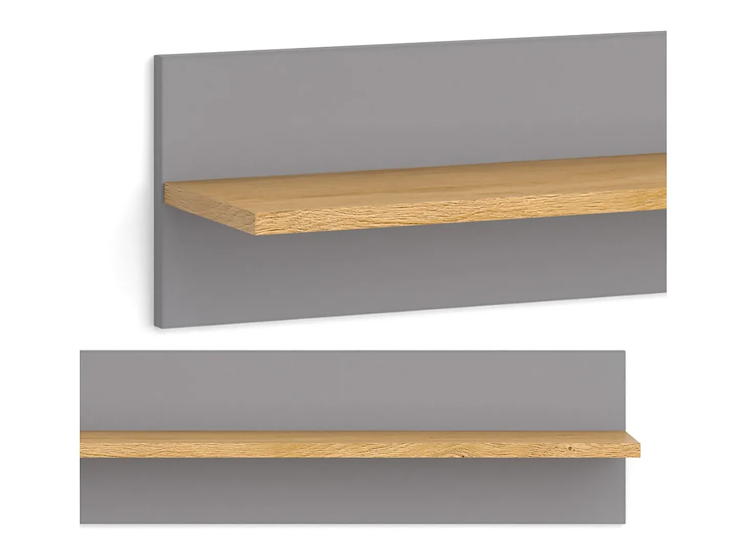Prateleira de parede para o quarto das crianças cinza 70x18.4x20 malia