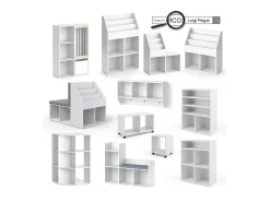 Prateleira de parede para o quarto das crianças branco 107.2x31x56 luigi