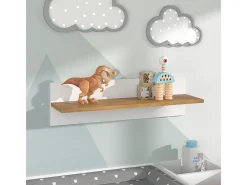 Prateleira de parede para o quarto das crianças branco 70x18.4x20 malia