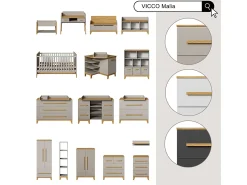 Prateleira de parede para o quarto das crianças branco 70x18.4x20 malia