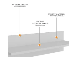 Prateleira de parede para o quarto das crianças branco 70x20x20 ajaton