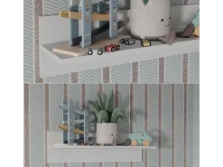 Prateleira de parede para o quarto das crianças branco 70x20x20 ajaton