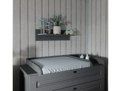 Prateleira de parede para o quarto das crianças cinza 70x20x20 ajaton