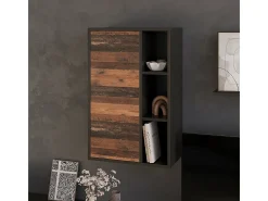 Prateleira de parede preto/estilo antigo 50.1x28.3x78.4 berno
