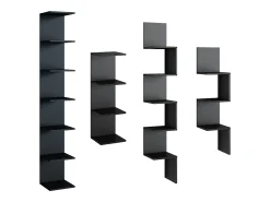 Prateleira de parede preto 30x28x190 paolo