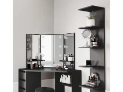 Prateleira de parede preto 30x28x190 paolo