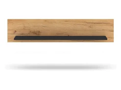 Prateleira de parede Solal em madeira e preto de 110 cm