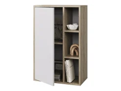 Prateleira de parede sonoma/branco 50.1x28.3x78.4 berno