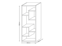 Prateleira de parede Vilota Carvalho mel A. 92 x L. 36 x P. 15 cm