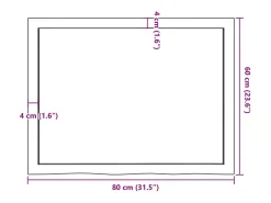 Prateleira de parede 80x60x(2-4) cm carvalho tratado castanho