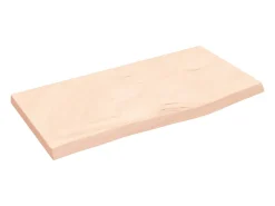 Prateleira de parede 60x30x(2-4) cm carvalho maciço não tratado