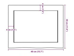 Prateleira de parede 40x30x(2-4) cm carvalho tratado castanho