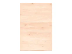 Prateleira de parede 40x60x(2-4) cm carvalho maciço não tratado