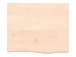Prateleira de parede 60x50x(2-6) cm carvalho maciço não tratado