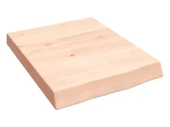 Prateleira de parede 40x50x(2-6) cm carvalho maciço não tratado