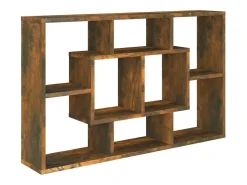 Prateleira de parede 85x16x52,5 cm derivados madeira cor fumado