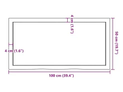 Prateleira de parede 100x50x(2-6)cm carvalho maciço não tratado