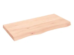 Prateleira de parede 100x50x(2-6)cm carvalho maciço não tratado