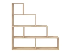 Prateleira de sala de estar Klum com 10 compartimentos em carvalho canadense, 145x145x29 cm
