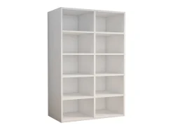 Prateleira de sapato de madeira VCM | Dimensões aprox. A. 84 x L. 55 x P. 30 cm | Sapatilhas com 10 compartimentos | Armário para sapatos - Hinsol M (Branco)