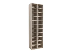 Prateleira de sapato de madeira VCM | Dimensões aprox. A. 183 x L. 52 x P. 30 cm | Sapato com 22 compartimentos | Gabinete de sapato - Hinsol XL (Sonoma oak)