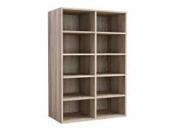Prateleira de sapato de madeira VCM | Dimensões aprox. A. 84 x L. 55 x P. 30 cm | Sapato cômoda com 10 compartimentos | Armário de sapato - Hinsol M (Sonoma oak)