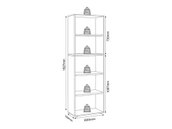 Prateleira de sapatos Salia Branco A. 110 x L. 60 x P. 33 cm
