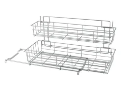 Prateleira Deslizante PROPRE 2 Níveis 20x50x28 cm Metaltex Polytherm® Metallic
