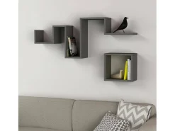 Prateleira Dhenriqu, Prateleira, PrateleiraNão montado na parede, Estantes multiusos, 116x20h45 cm, Antracite