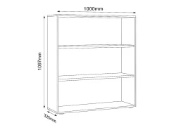 Prateleira e estante de escritório Salia Branco A. 110 x L. 100 x P. 32 cm