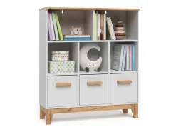 Prateleira infantil branco/artesanal 98.4x32.6x113.4 malia