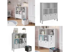 Prateleira infantil branco 103.6x32.6x113.4 ajaton