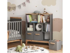 Prateleira infantil cinza/artesanal 98.4x32.6x113.4 malia