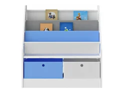 Prateleira infantil com 3 compartimentos e 2 caixas 74 x 71 x 23 cm estampada 03_0006962