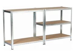 Prateleira Metálica de Armazenamento 90x40x180 cm em Prata Galvanizada - Estrutura Robusta com 5 Níveis, Montagem Fácil e Carga até 175kg