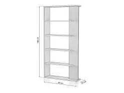 Prateleira Opal Blanco Artik (Blanco Mate) - Gris Cemento