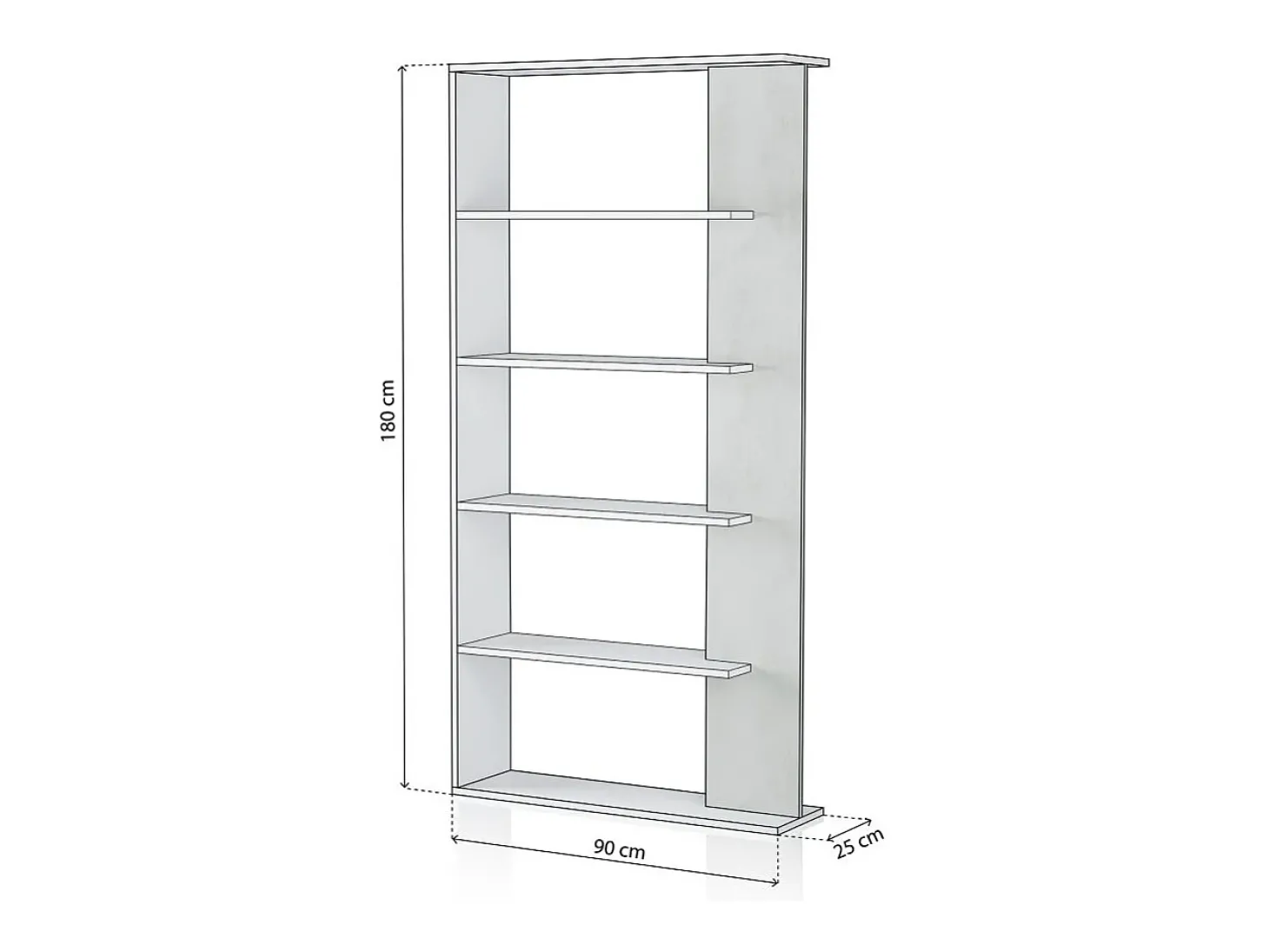 Prateleira Opal Blanco Artik (Blanco Mate) - Gris Cemento