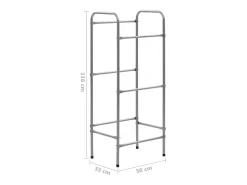Prateleira para 3 caixas 50 x 33 x 116 cm aço prateado 02_0000642