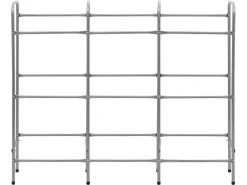 Prateleira para armazenamento de 9 caixas 145 x 33 x 116 cm aço prateado 02_0000644