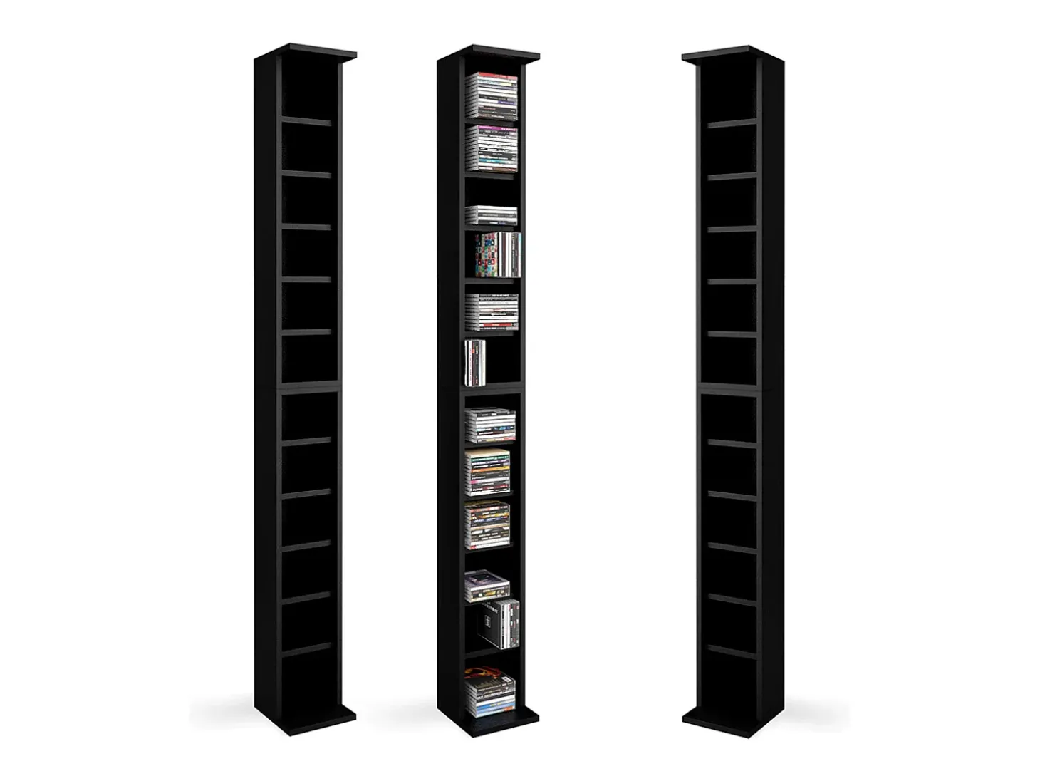Prateleira para CD preto 21x20x183.6