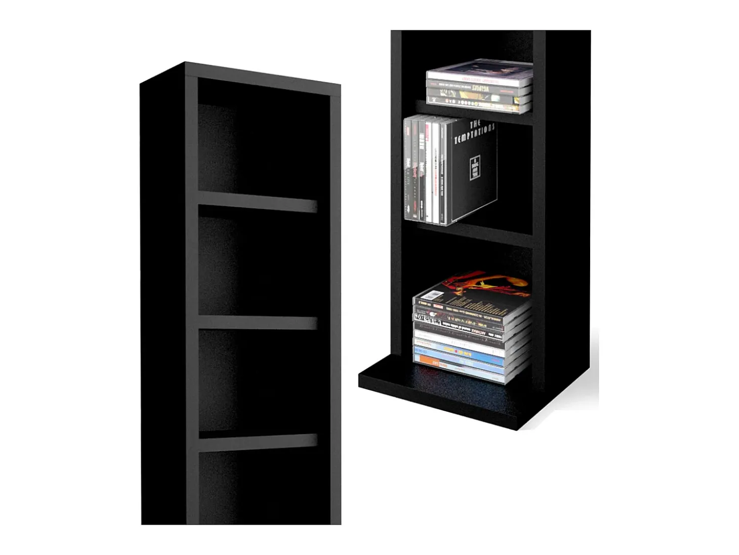 Prateleira para CD preto 21x20x91.8