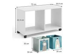 Prateleira para crianças branco 72x30.8x42.4