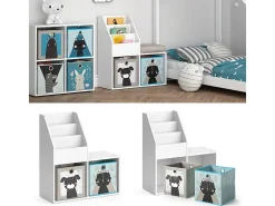 Prateleira para crianças branco 30.9x72x79 luigi