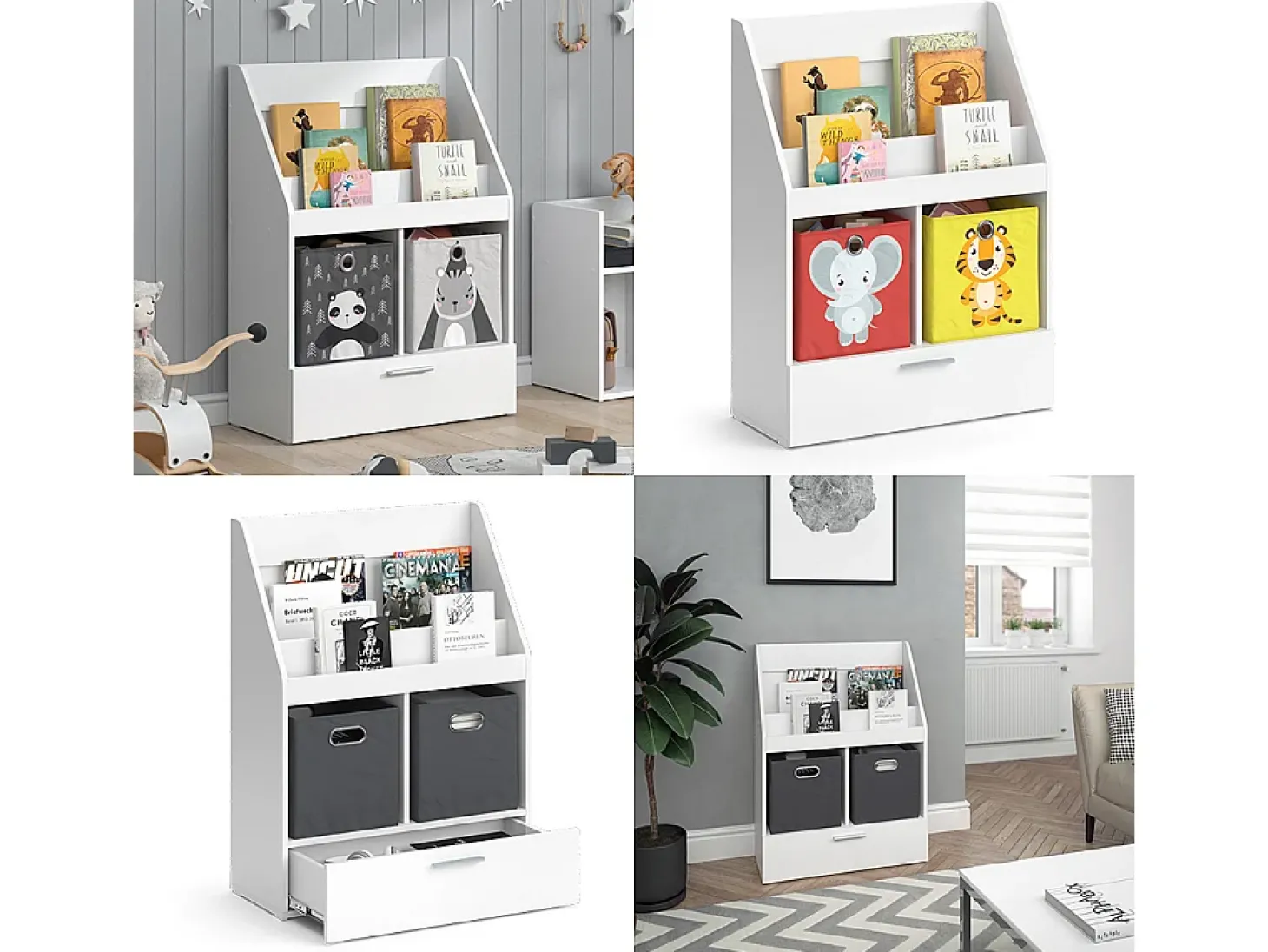 Prateleira para crianças branco 72x31.2x96.2 luigi