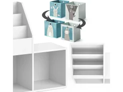 Prateleira para crianças branco 30.9x72x79 luigi