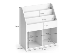 Prateleira para crianças branco 72x30.7x79 luigi