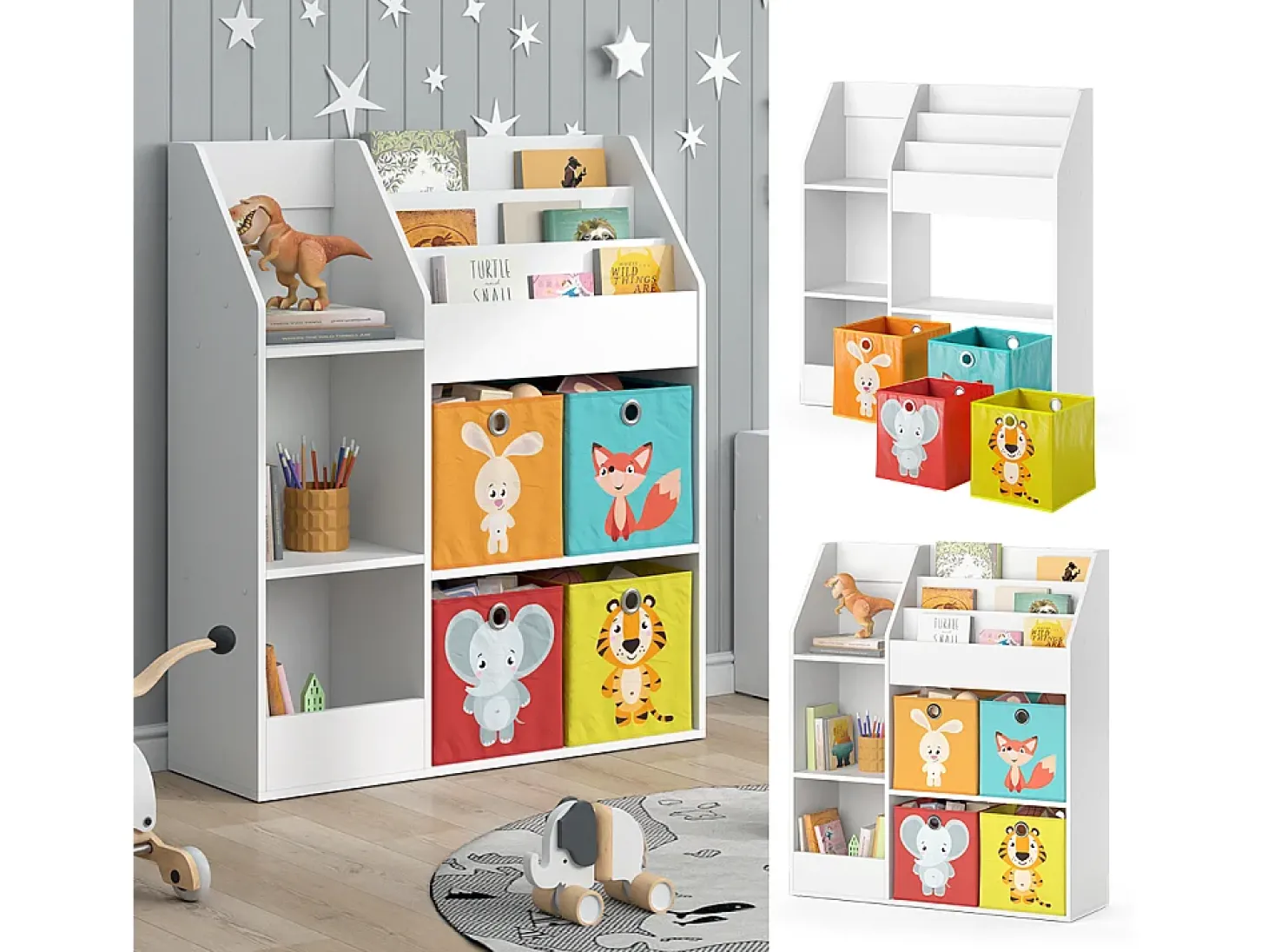 Prateleira para crianças branco 100.4x30.9x114.2 luigi