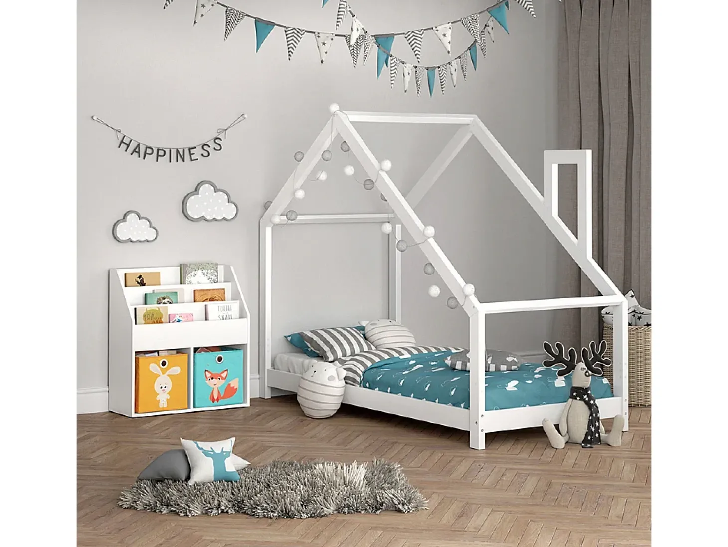 Prateleira para crianças branco 72x30.7x79 luigi